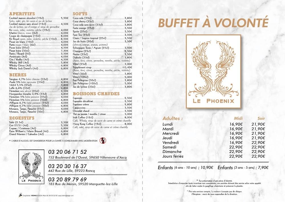 Le Phoenix - Menu Image 2